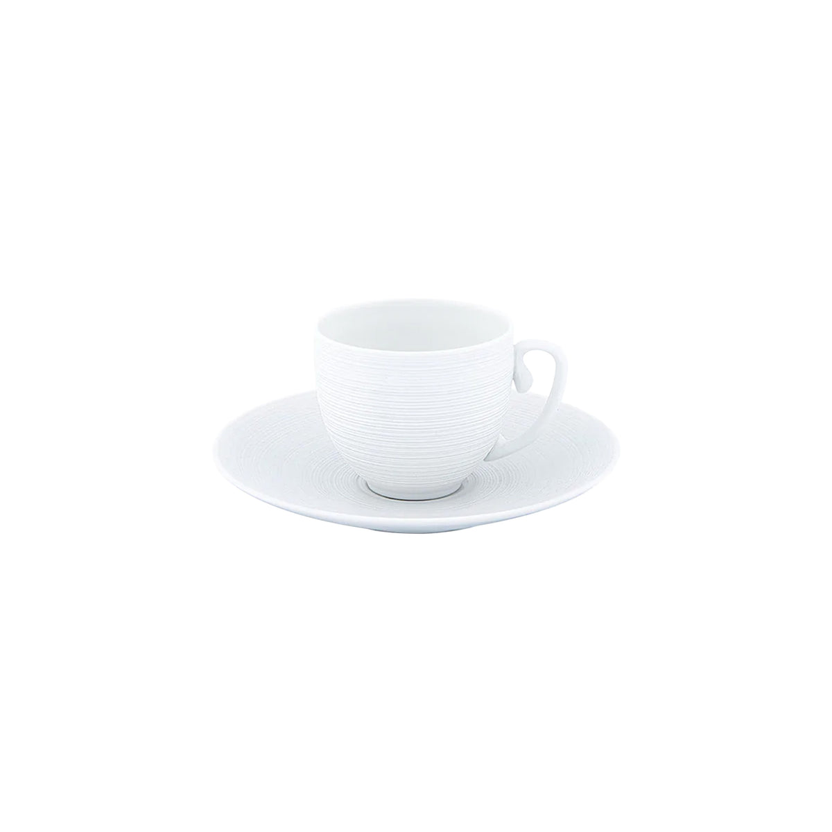 HEMISPHERE Blanc Satiné - Tasse café & soucoupe