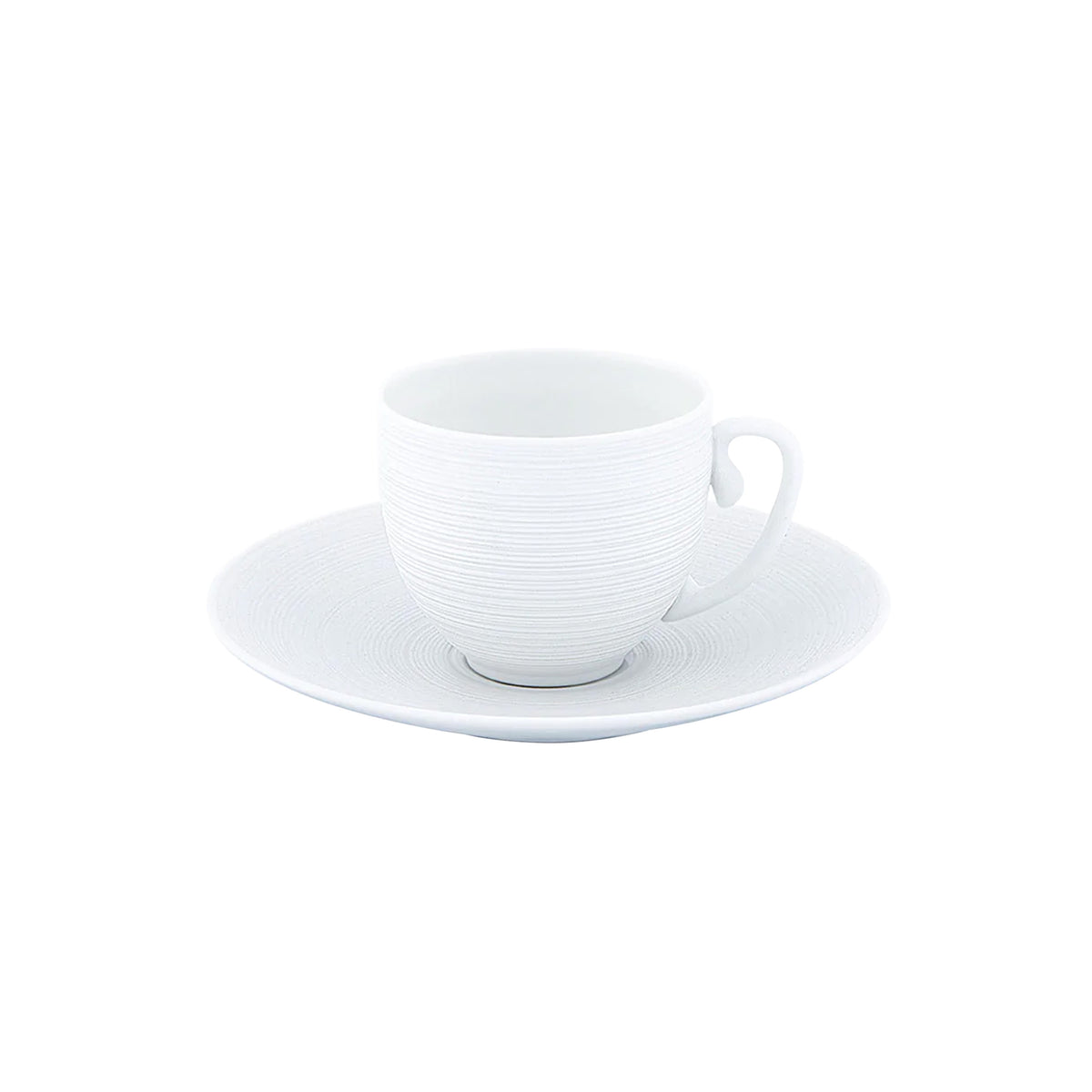 HEMISPHERE Blanc Satiné - Tasse cappuccino & soucoupe