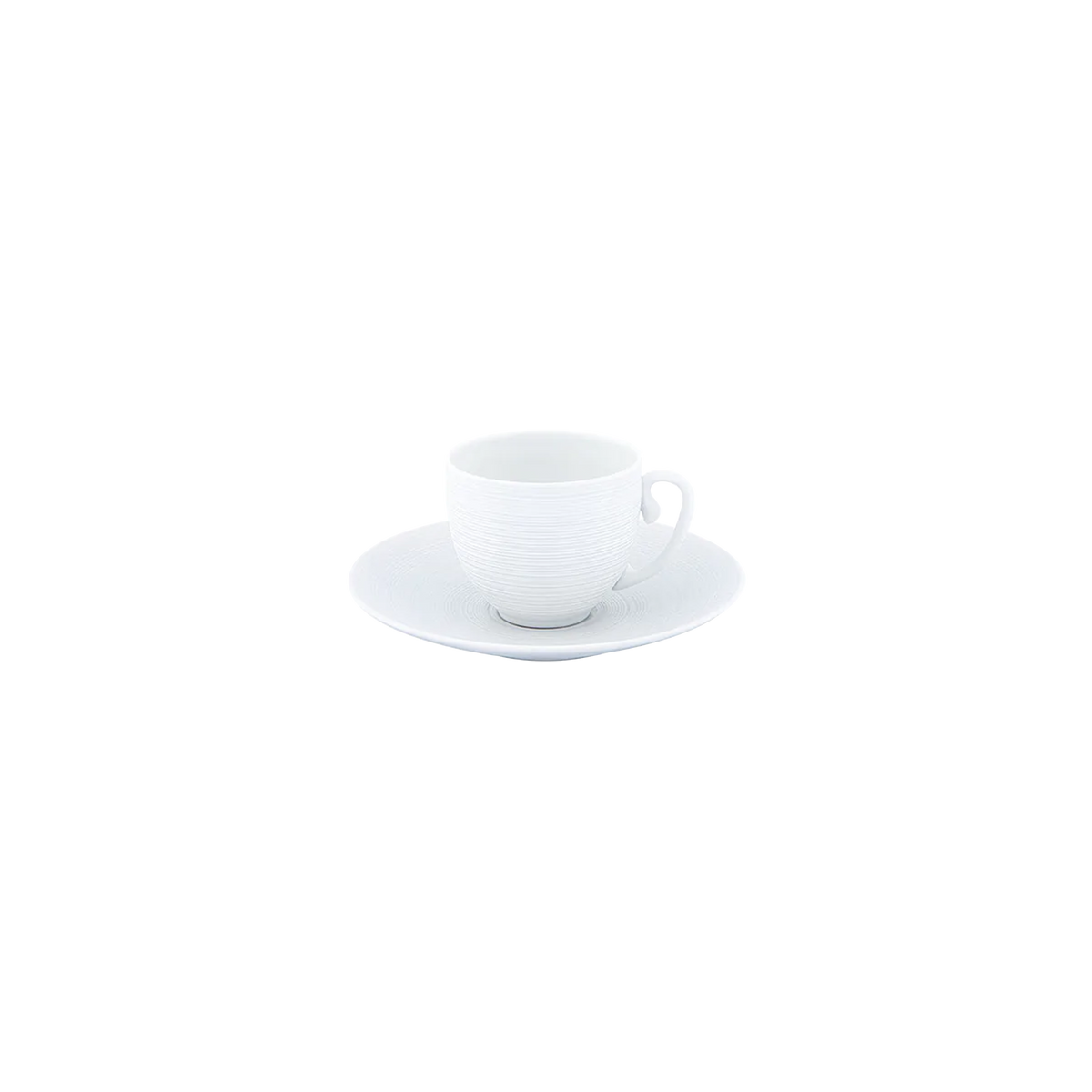 HEMISPHERE Blanc Satiné - Tasse moka & soucoupe