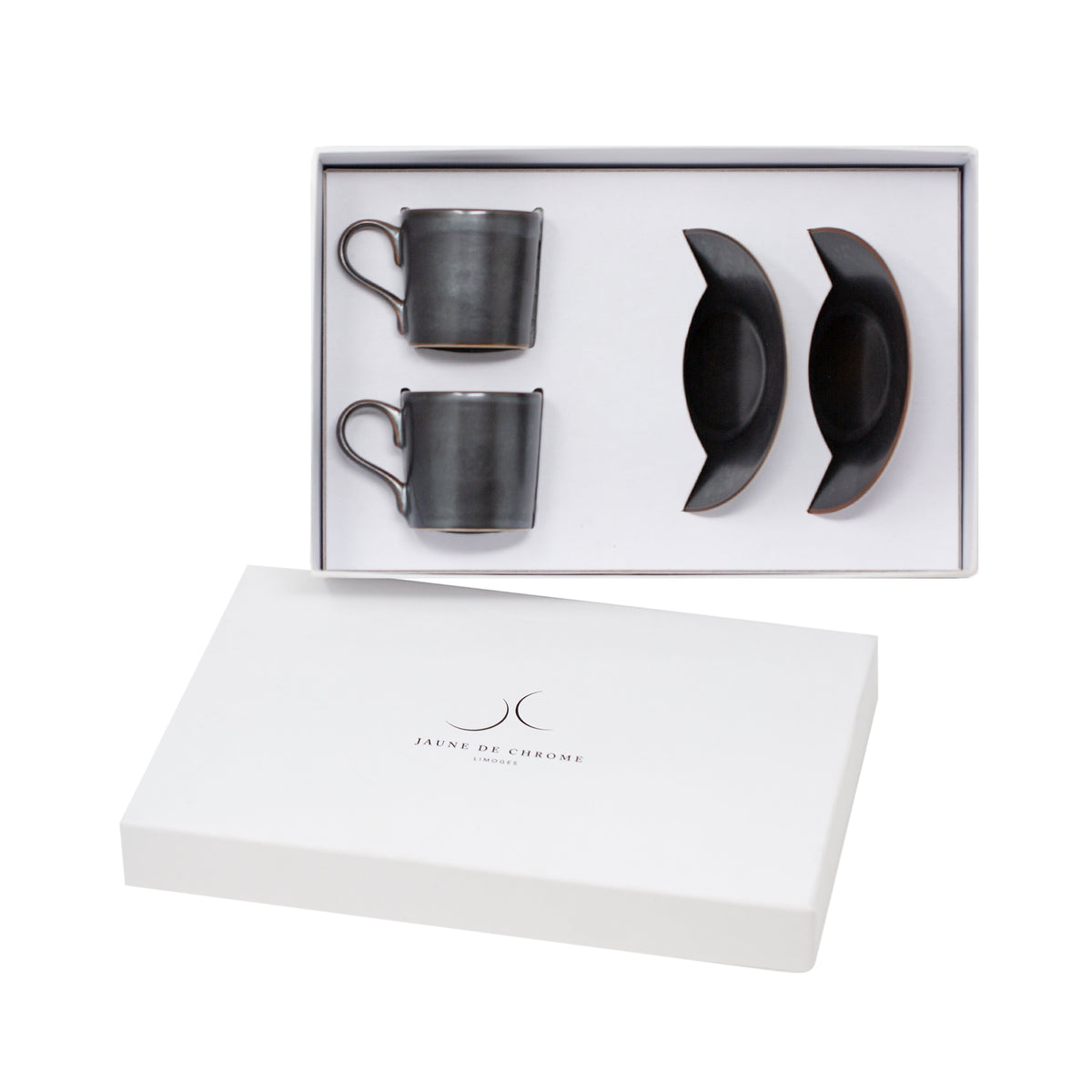 BORA BORA - Coffret deux tasses café & soucoupes