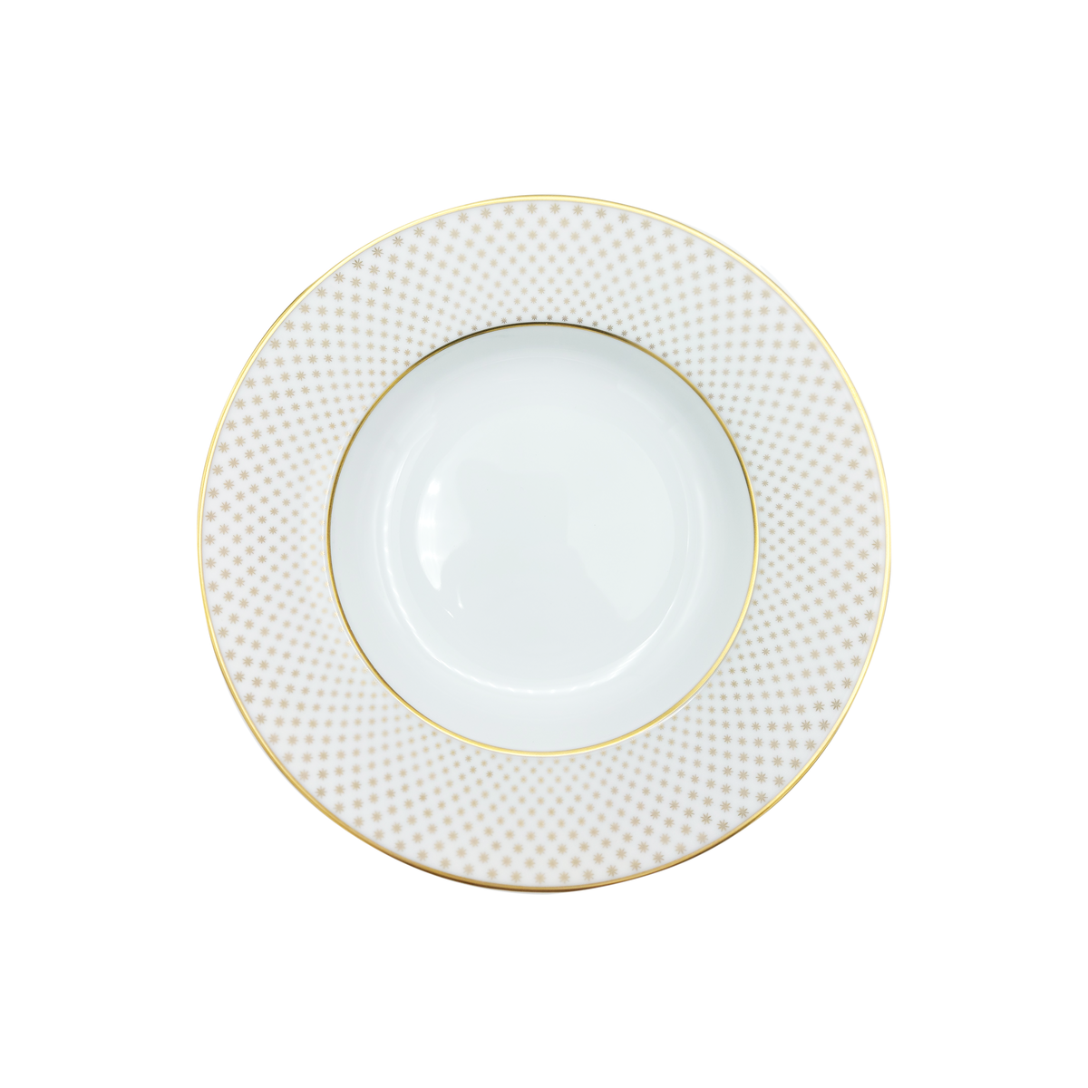 ROSACE Or - Assiette creuse à aile MM