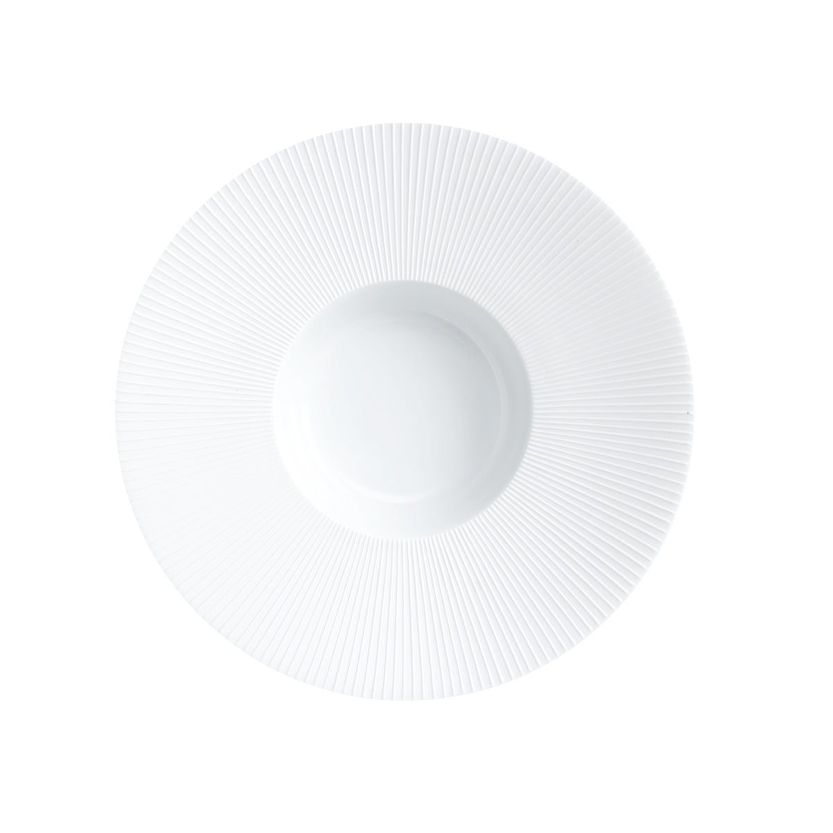 BOLERO Blanc satiné - Assiette creuse à aile GM