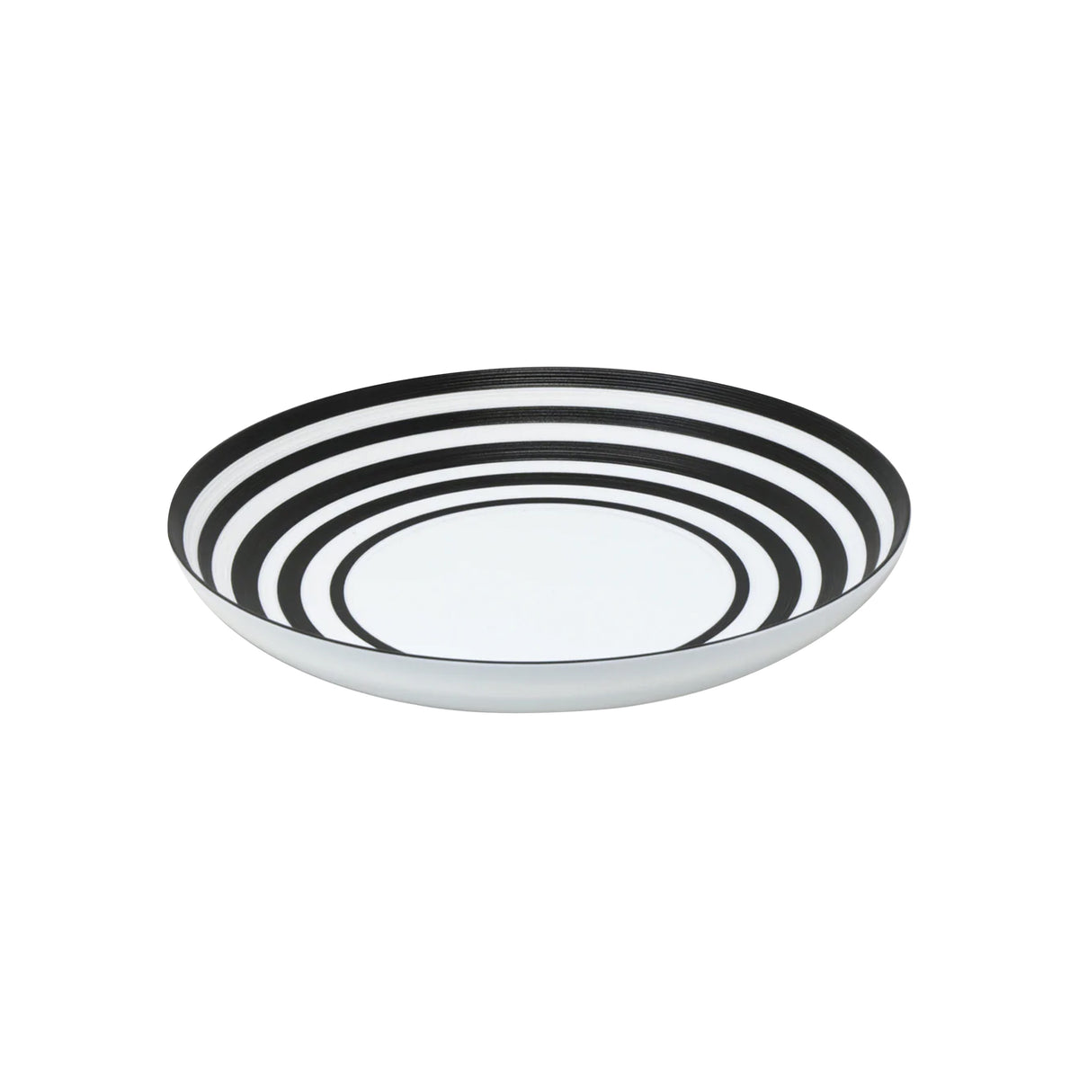 HEMISPHERE Rayé Noir Bakélite - Assiette à pâtes MM