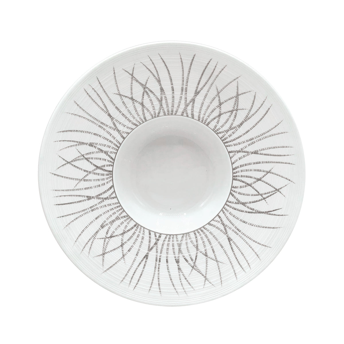 HEMISPHERE Toundra Platine - Assiette creuse à aile GM