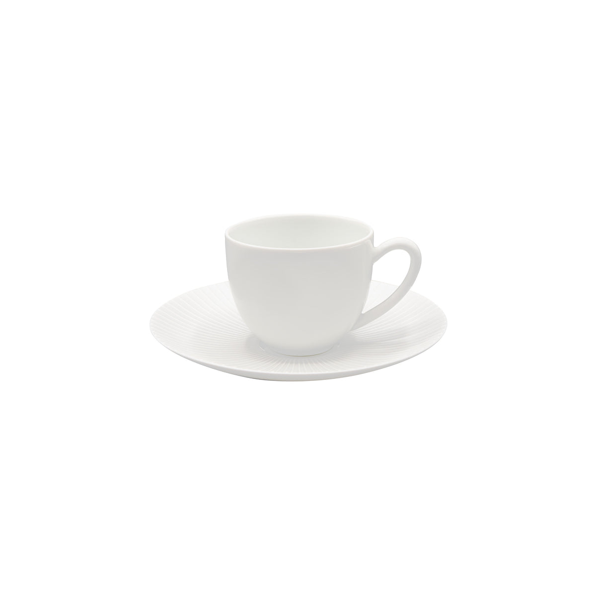 BOLERO Blanc satiné - Tasse café & soucoupe
