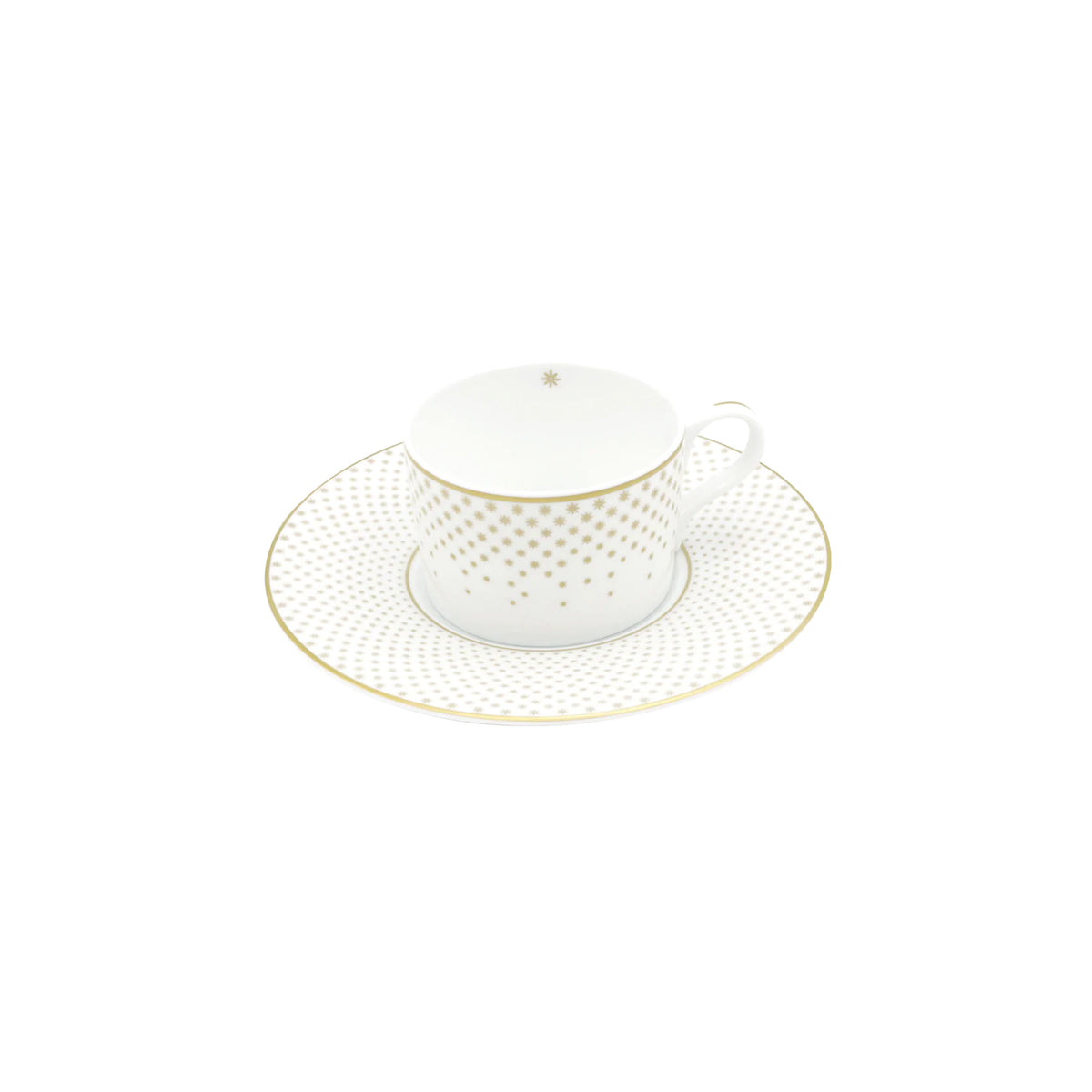 ROSACE Or - Tasse thé & soucoupe