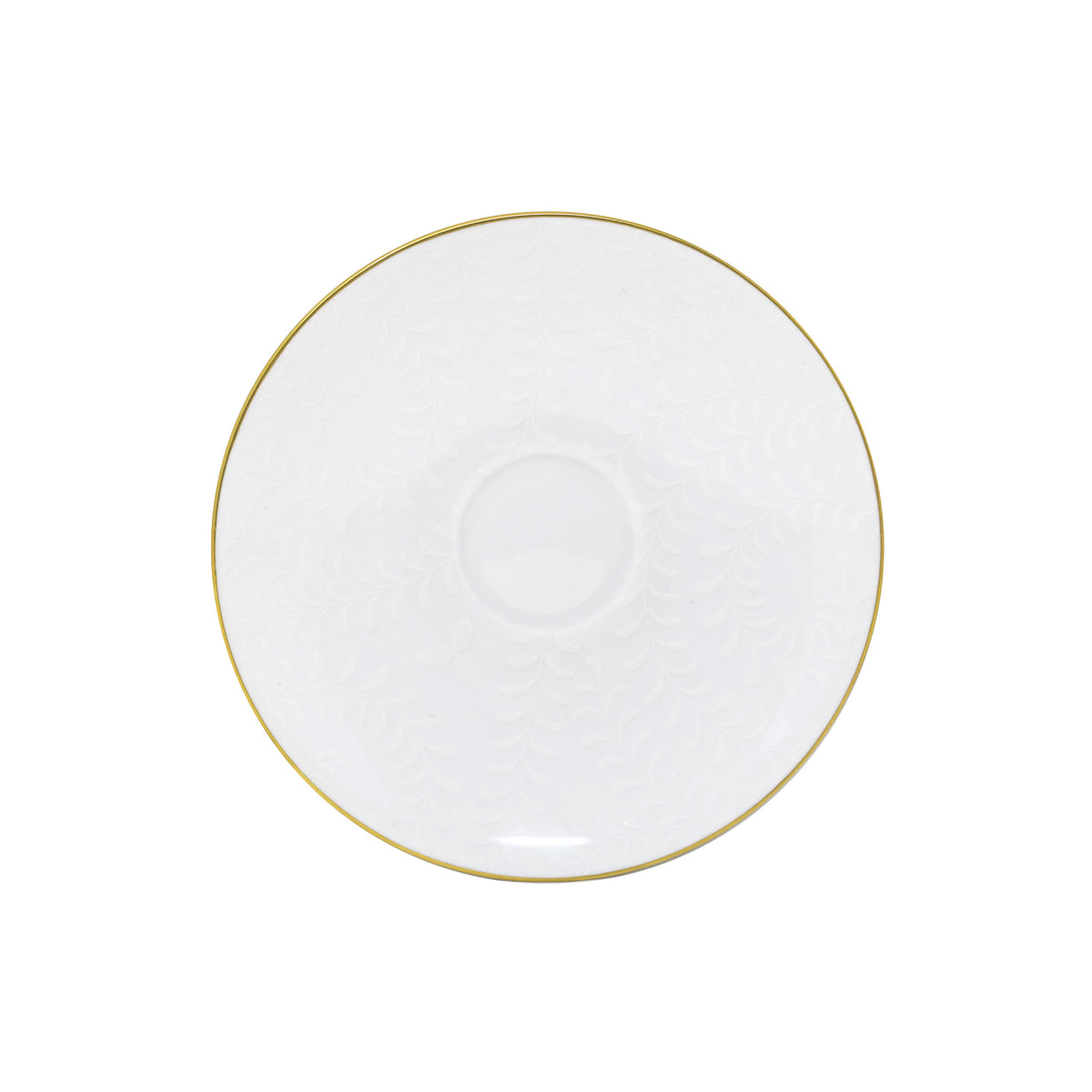 ARJUNA Blanc Filet Or - Tasse café & soucoupe