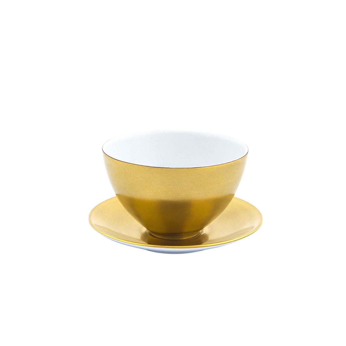 LIGNE ASIE Or - Tasse thé & soucoupe asiatiques (couvercle inclus)