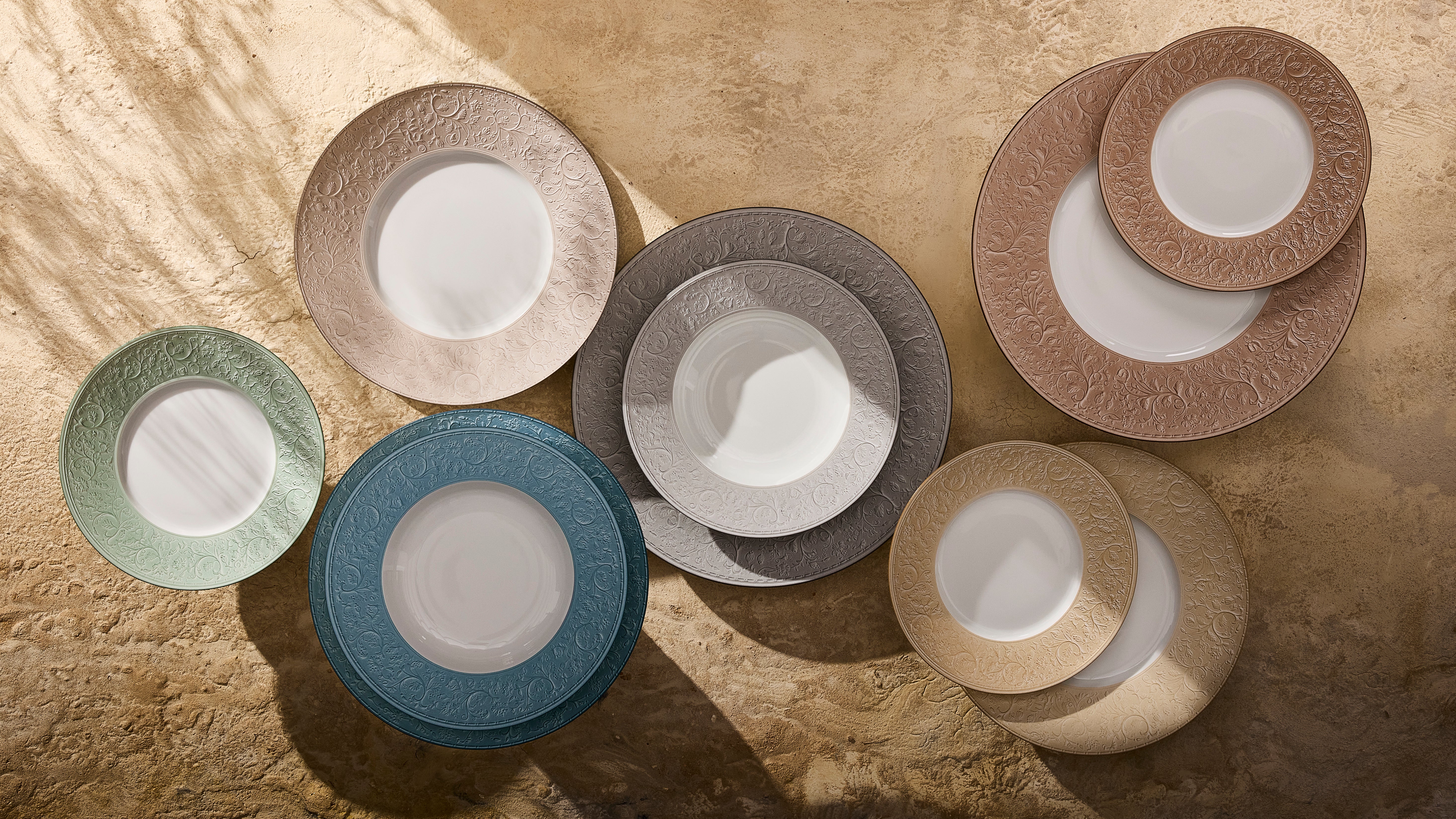 J・L Coquet  LIMOGES J. L. Coquet Limoges Georgia Ivory Dinnerware Set- 63 Pieces