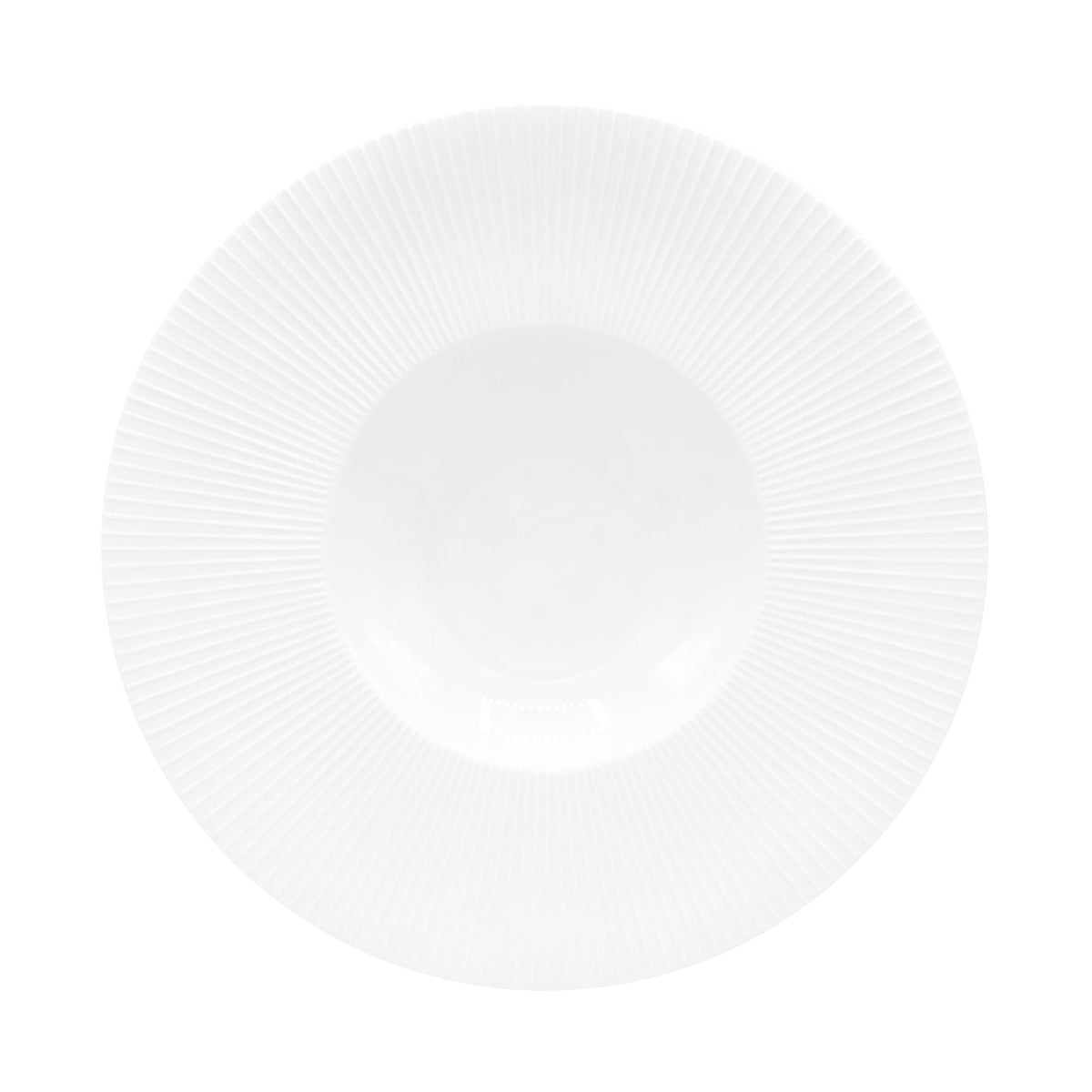 BOLERO White satin - Soup plate with JDC wing