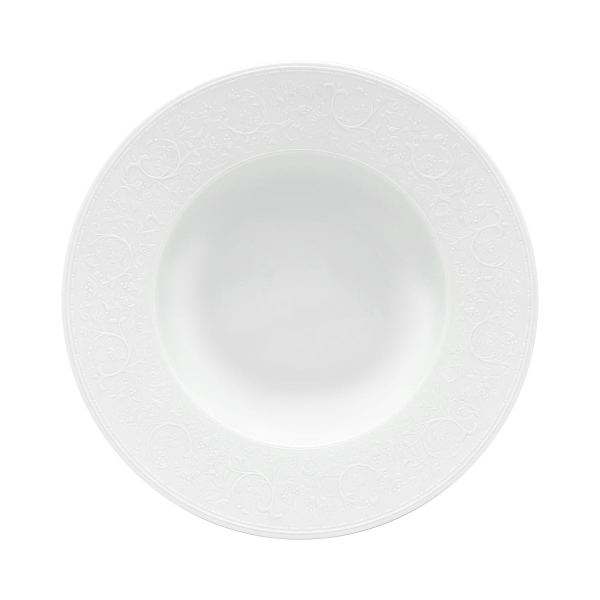 SWAN Blanc Satiné - Assiette creuse à aile MM