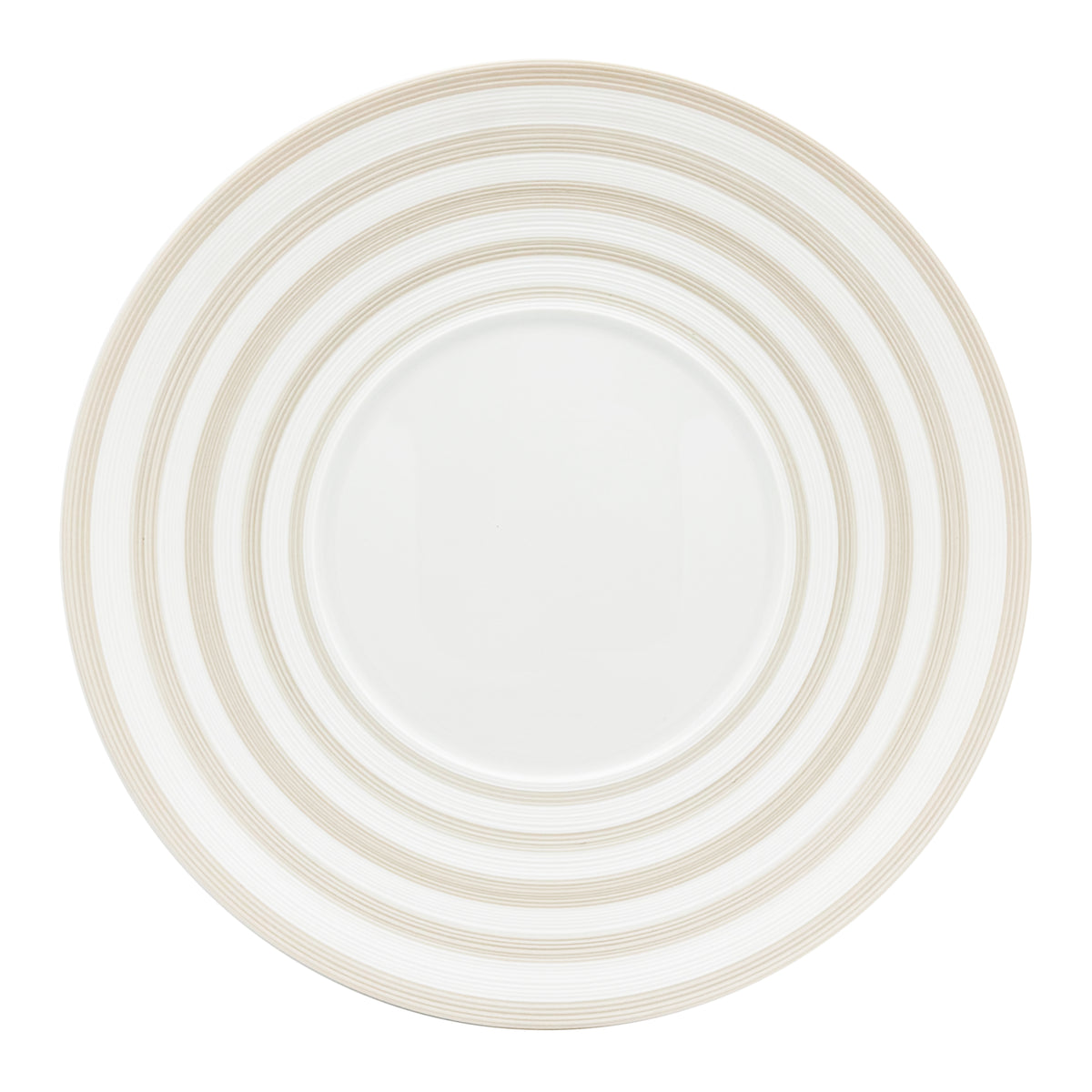 HEMISPHERE Rayé Vanille - Assiette de présentation