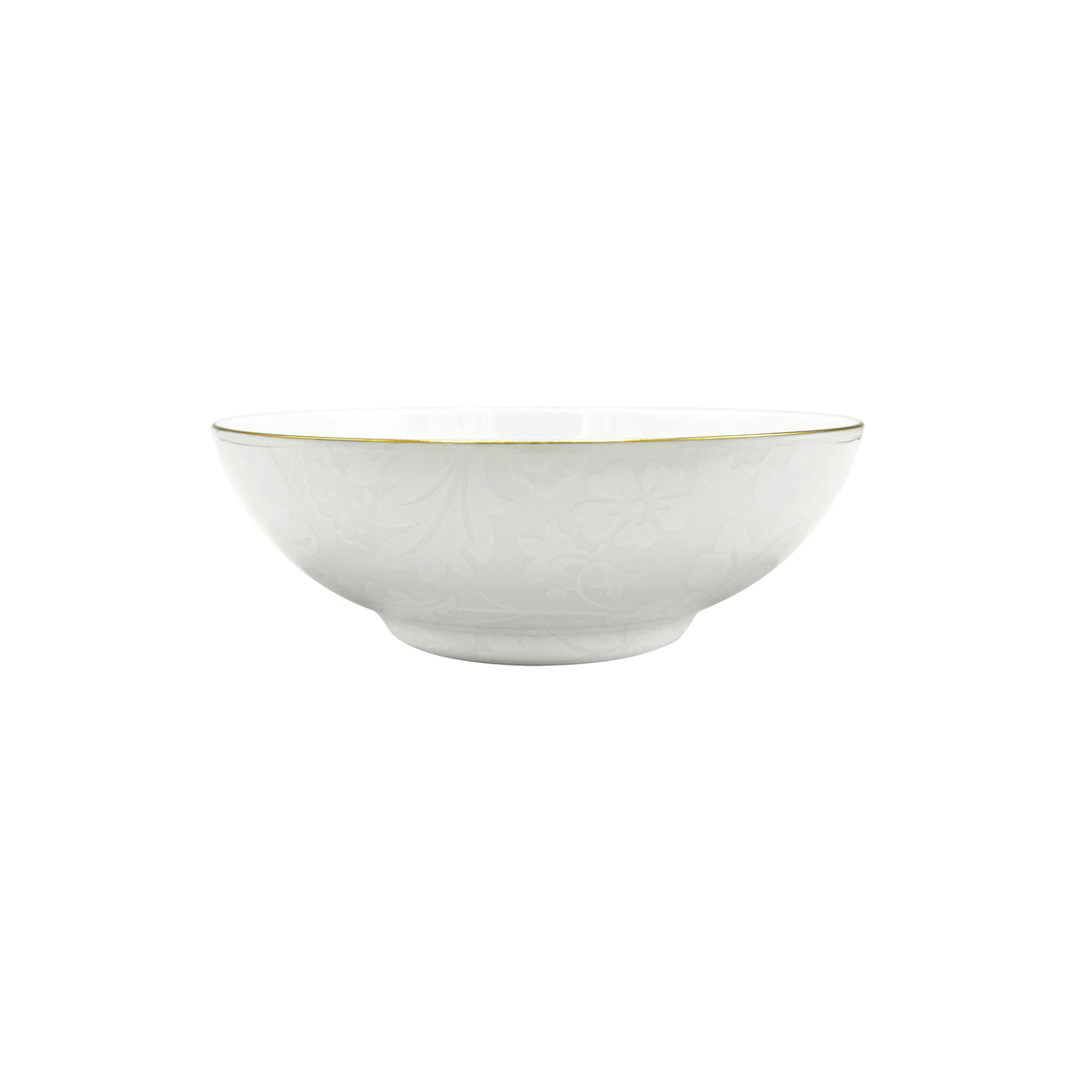 INDIENNES Blanc sur blanc filet or - Salad bowl PM