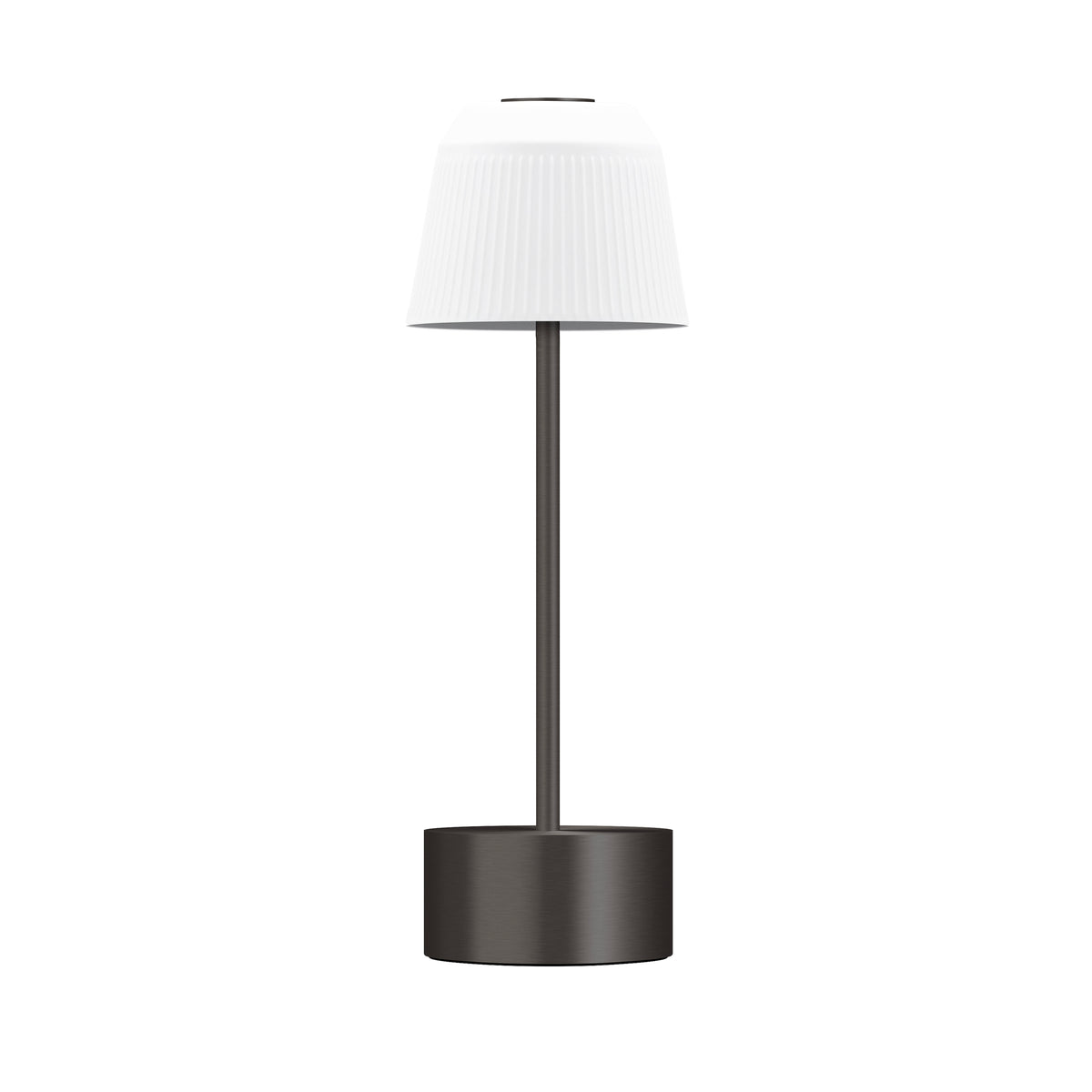 BOLERO Blanc Satiné - Lampe sur pied noir mat