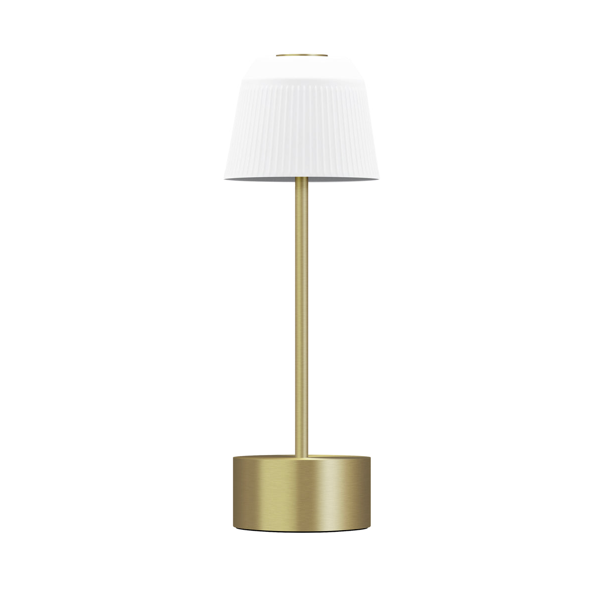 BOLERO Blanc Satiné - Lampe sur pied doré