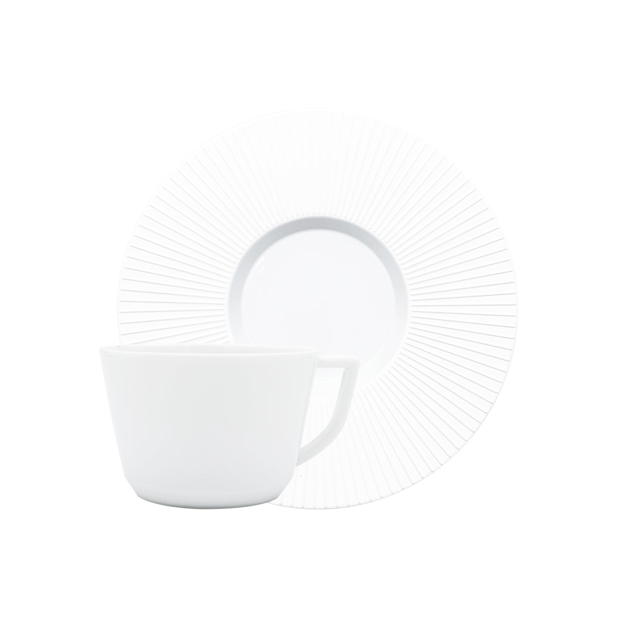 BOLERO Blanc Satiné - Tasse café & soucoupe