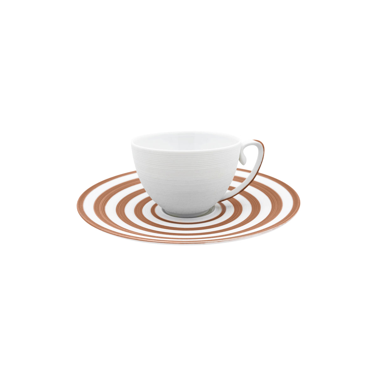 HEMISPHERE Rayé Rose Métallique - Tasse café extra & soucoupe