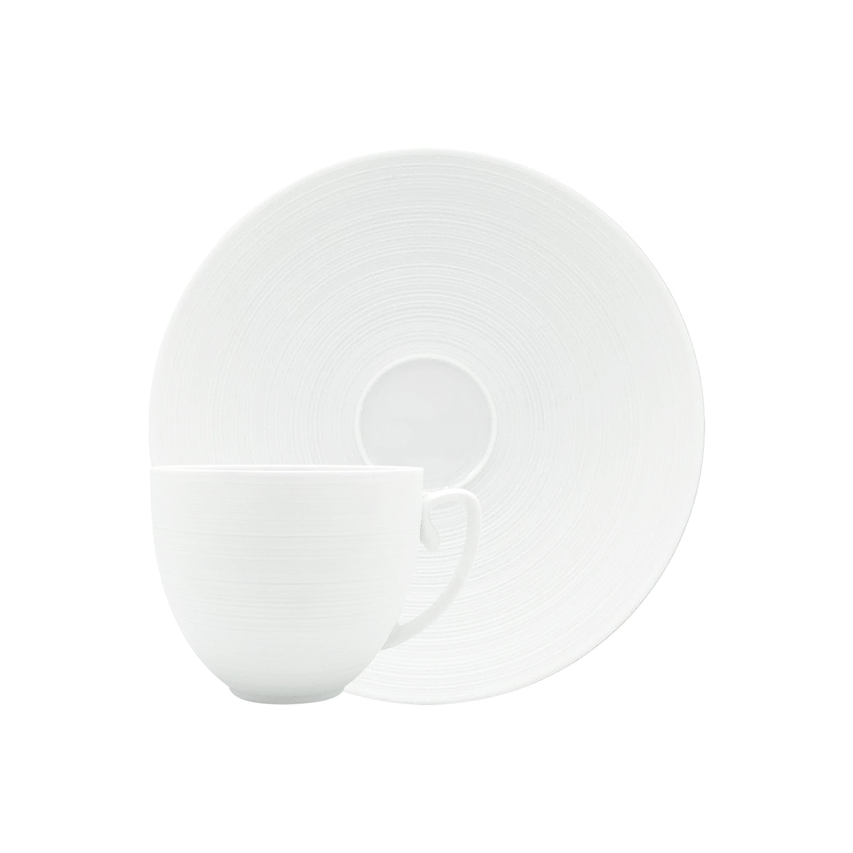 HEMISPHERE White Satin - Cappuccino cup & saucer