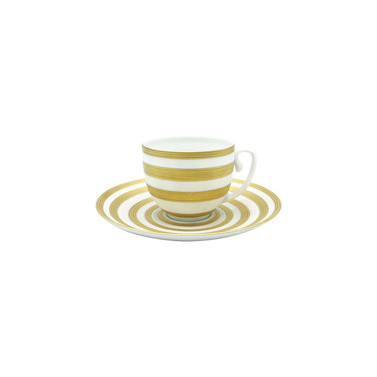HEMISPHERE Gold stripes - Coffee set (cup & saucer)