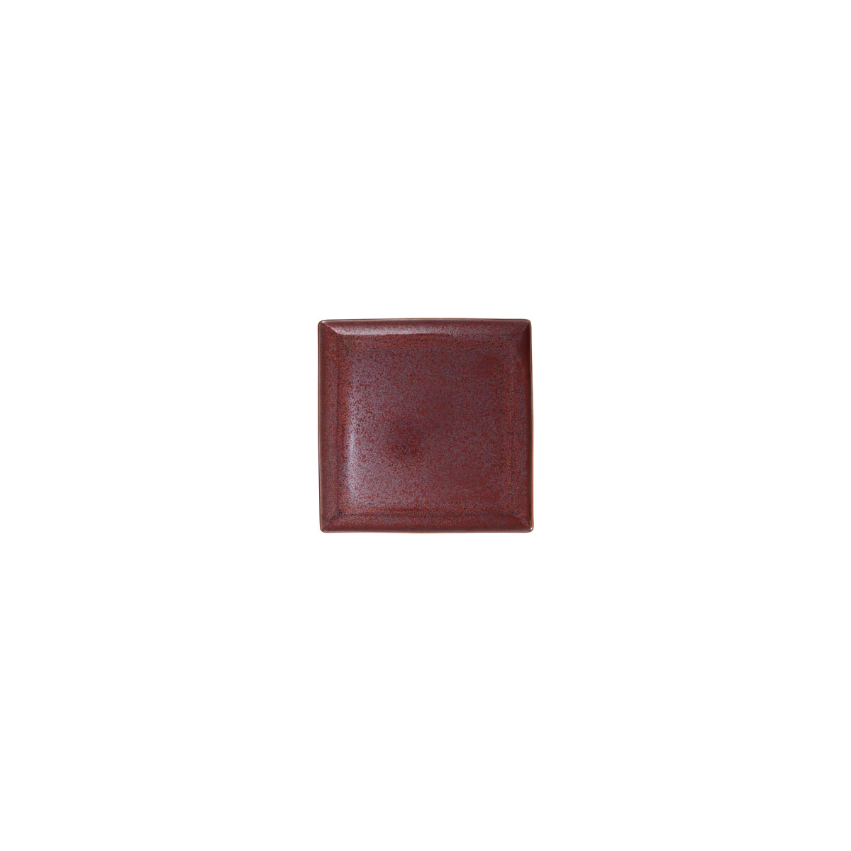 RED GRANITE - Square plate 12 cm
