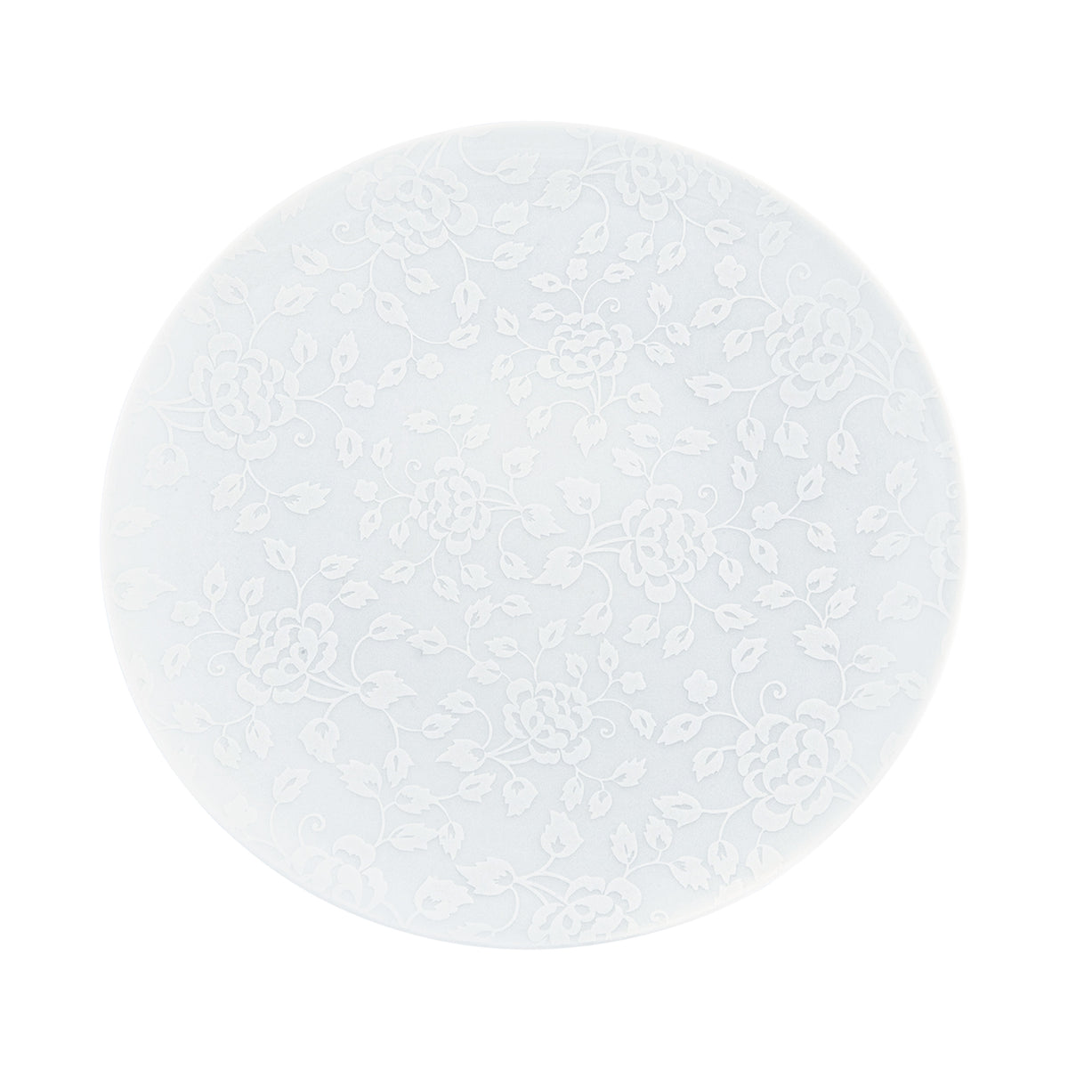 THISTLES white on white - 29 cm plate