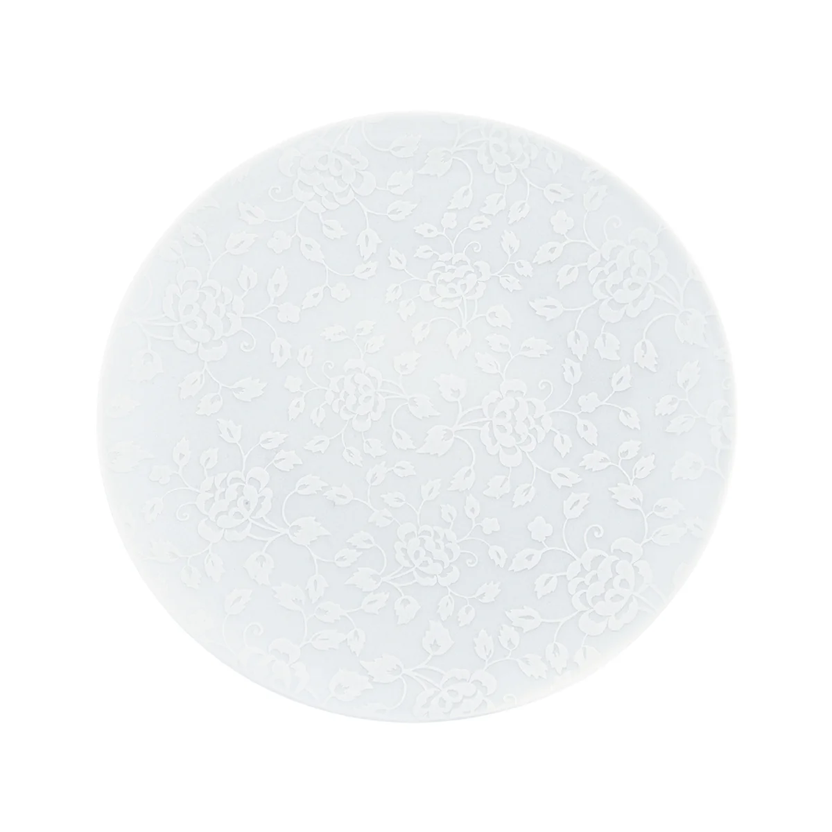 THISTLES white on white - Dinner plate