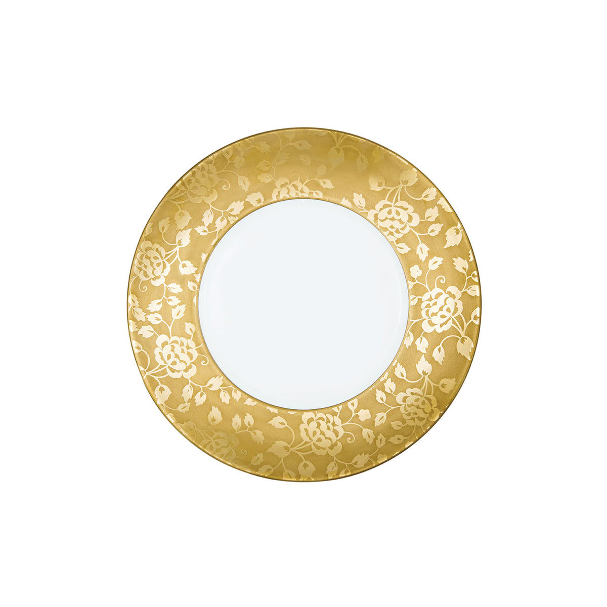 Gold inlaid thistles - Dessert plate