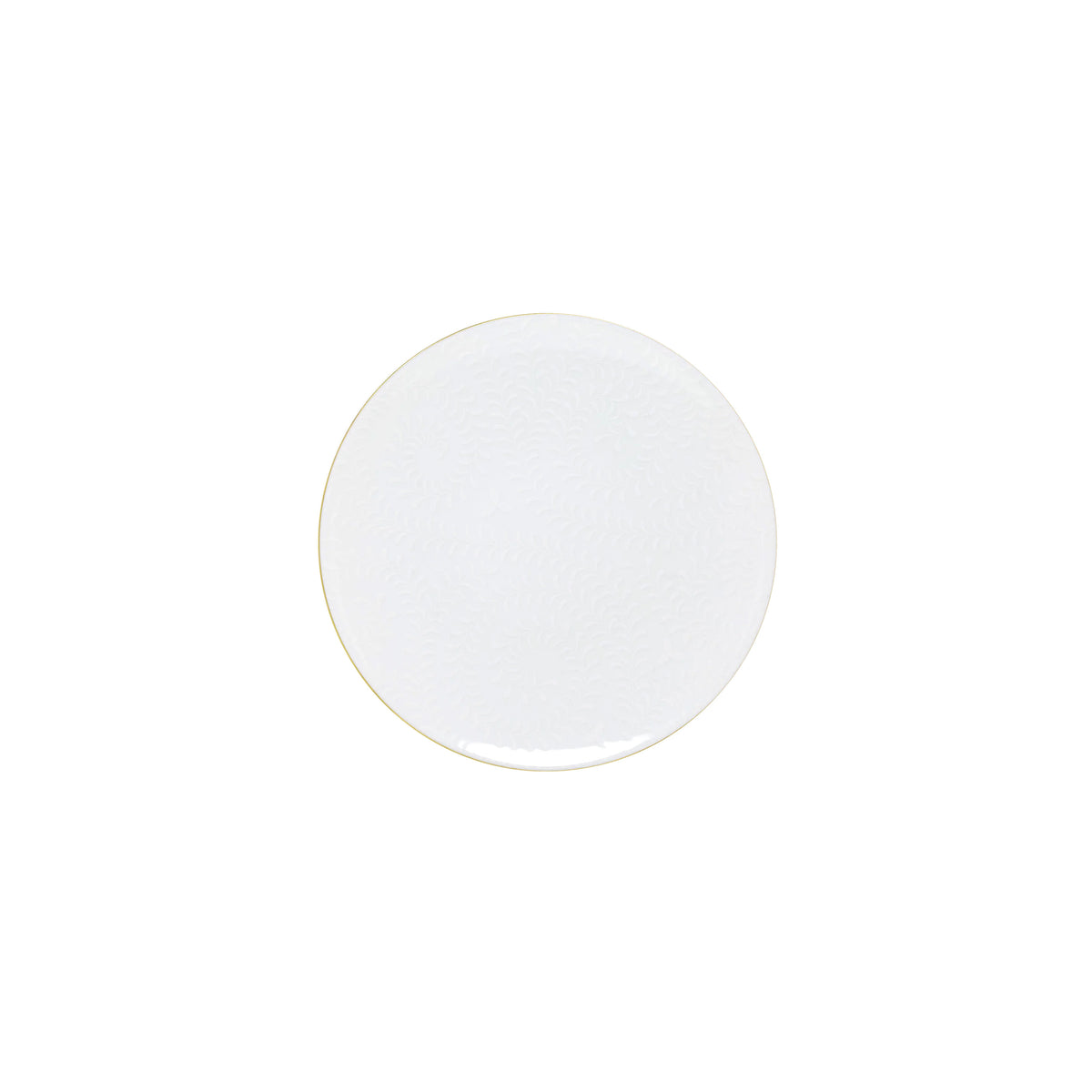 ARJUNA white on white thread Gold - Bread plate