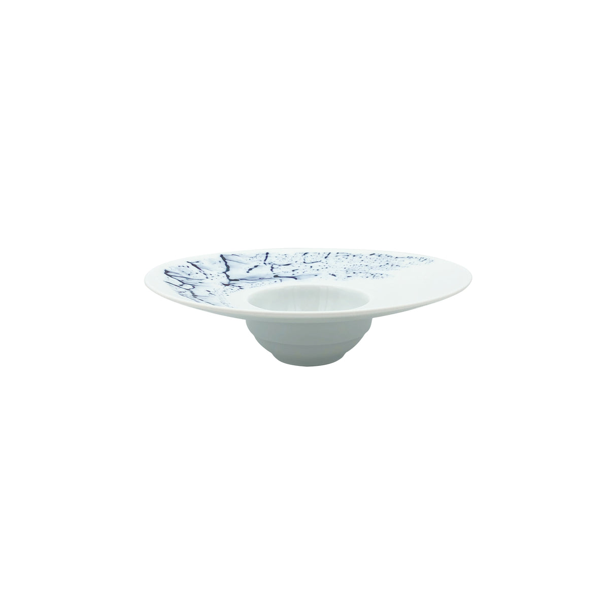 BLUE IMPRESSION - Soup plate with wing PM