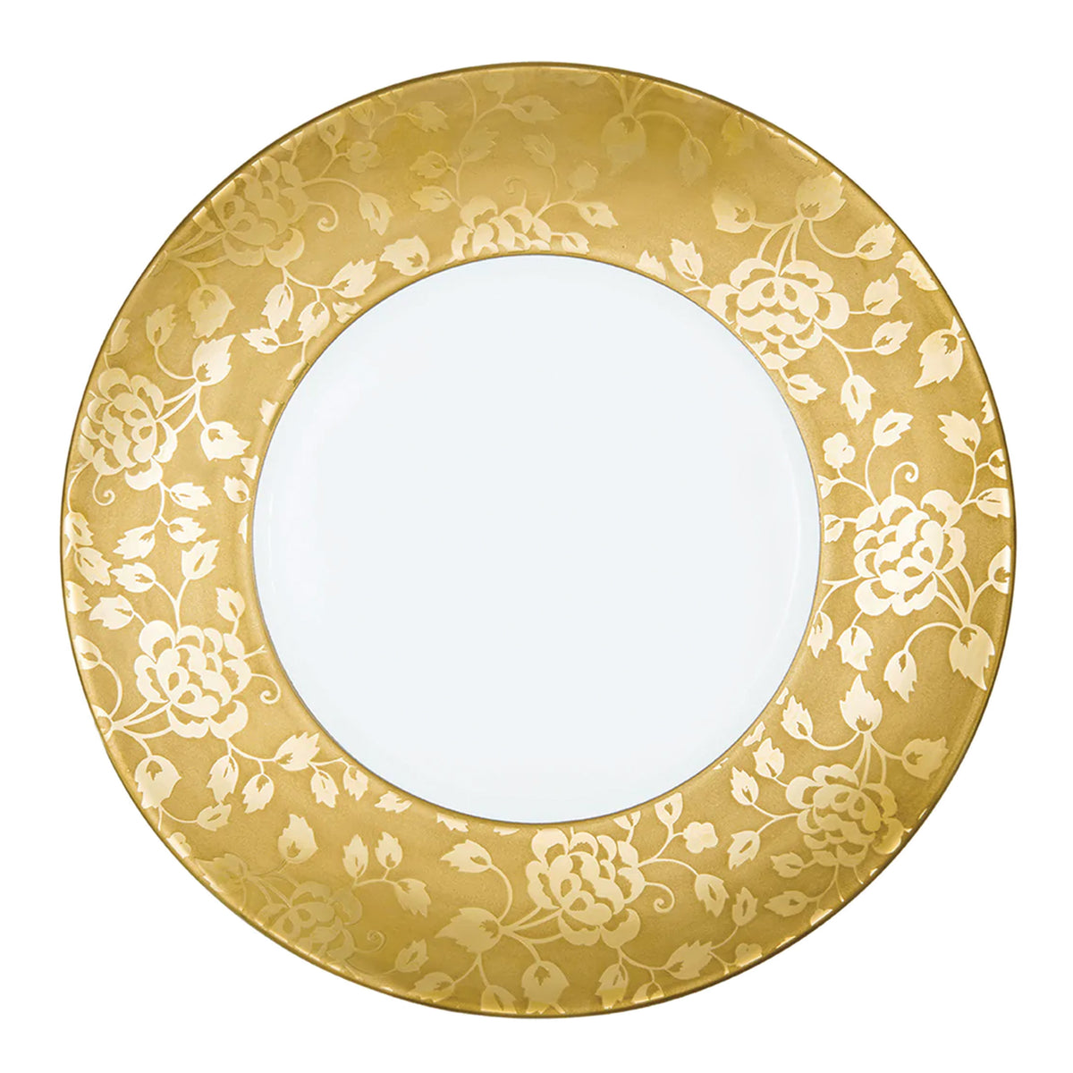 Gold inlaid thistles - Charger plate