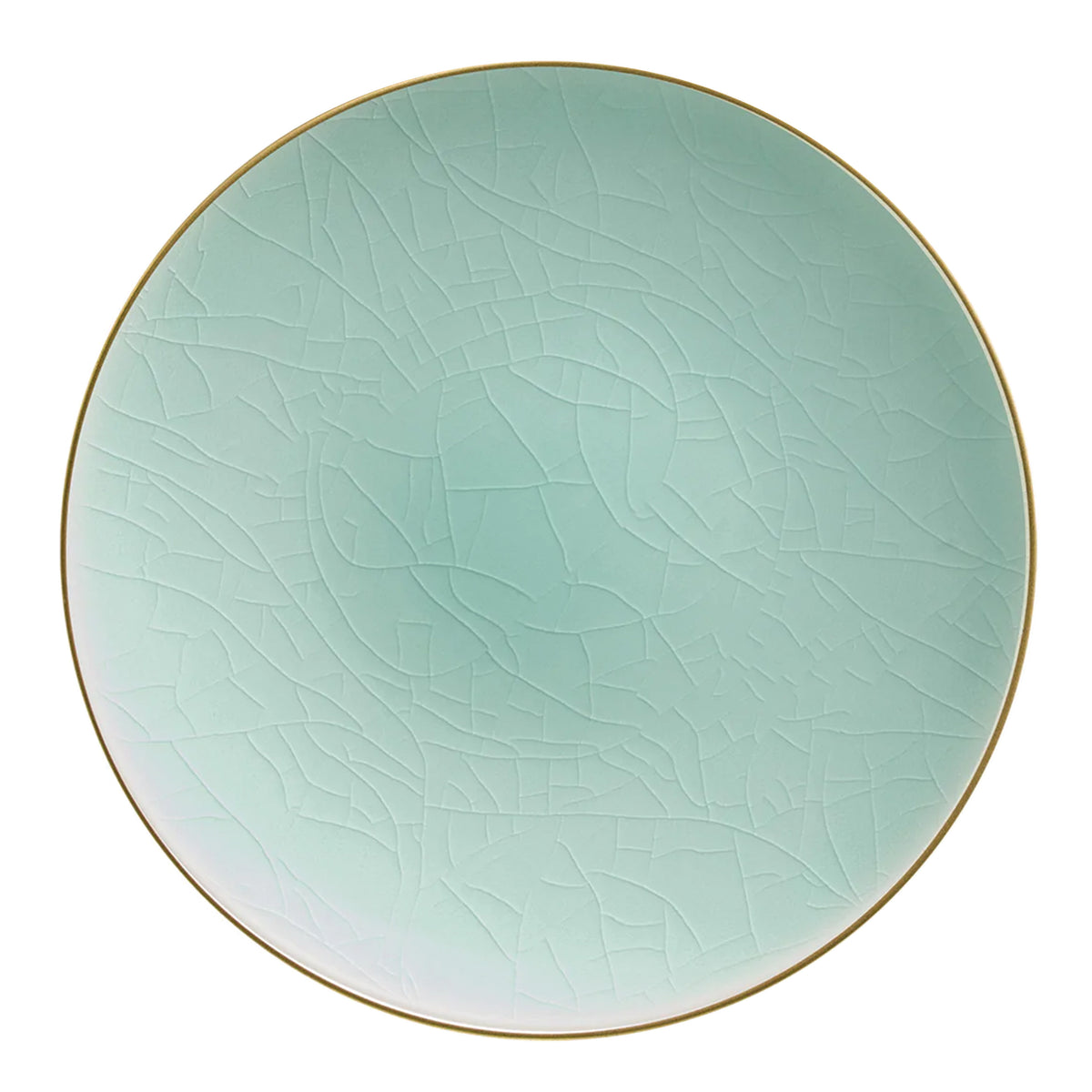 CRAQUELÉ Blue Lagoon Gold Net - Charger plate