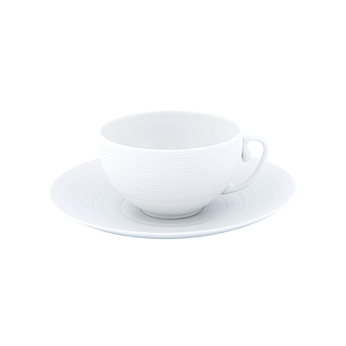 HEMISPHERE White Satin - Breakfast set (cup & saucer)