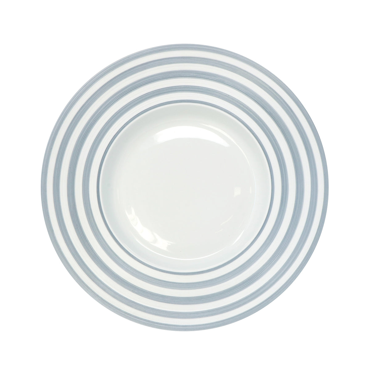 HEMISPHERE Storm Blue Striped - Rim soup plate, large