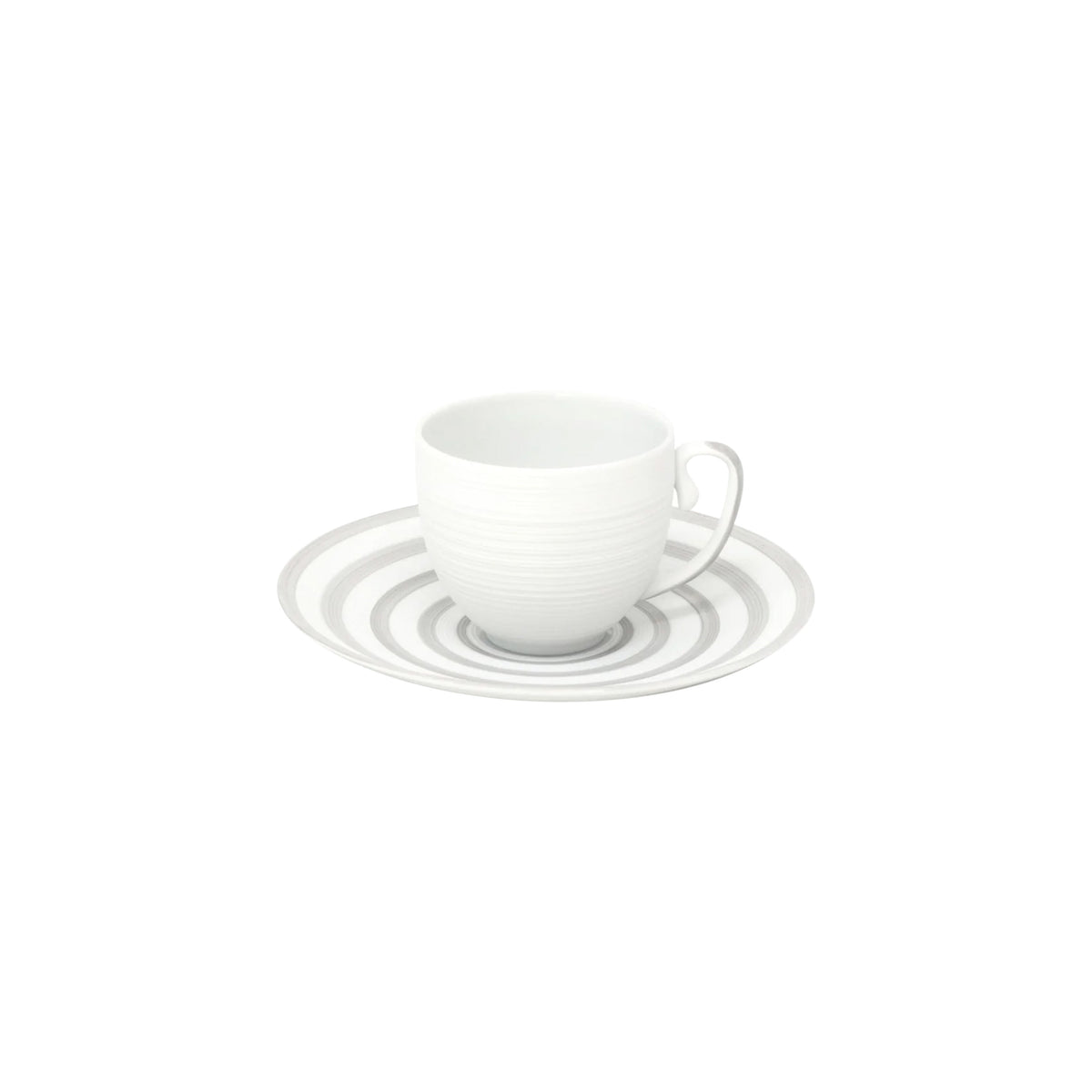 HEMISPHERE Grey Striped - Coffee set (cup & saucer)