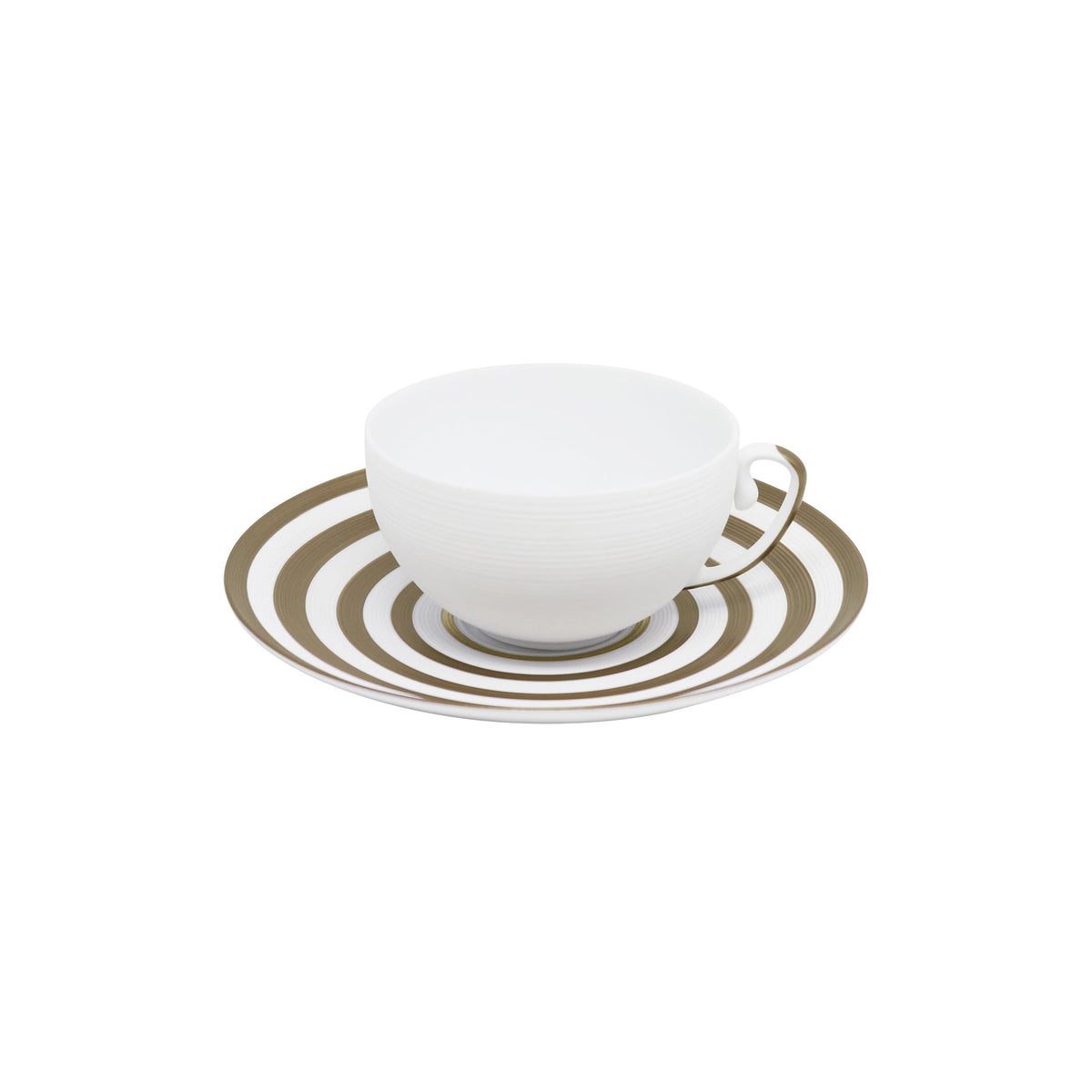 HEMISPHERE Striped Grey metallic - Tea set (cup & saucer)