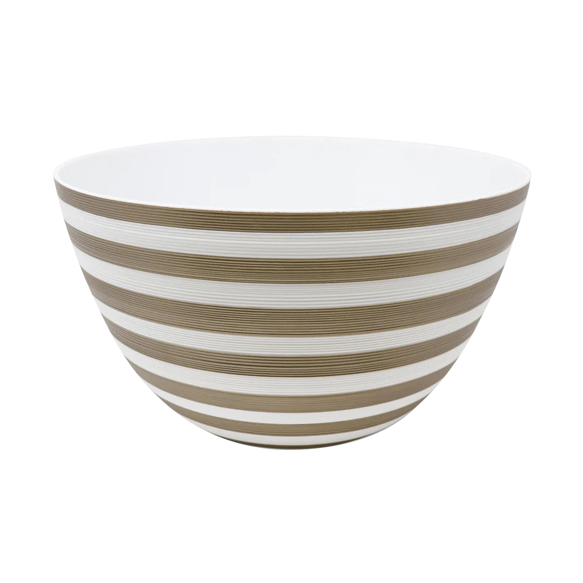 HEMISPHERE Striped Grey Metallic - Salad serving bowl, maxi