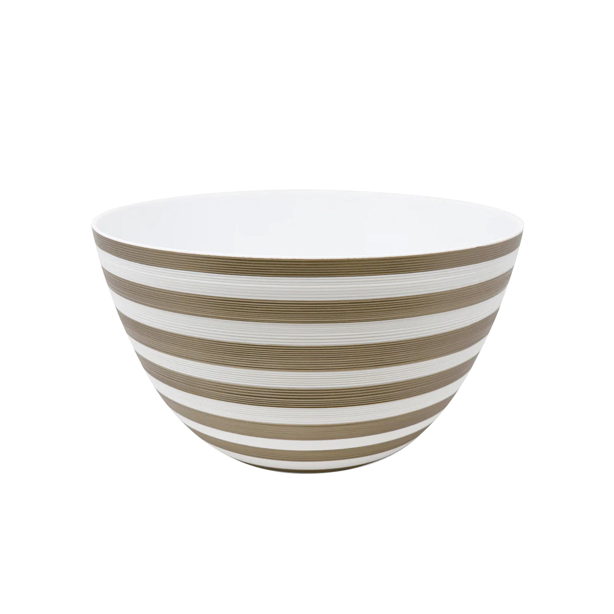 HEMISPHERE Striped Grey Metallic - Salad serving bowl, medium