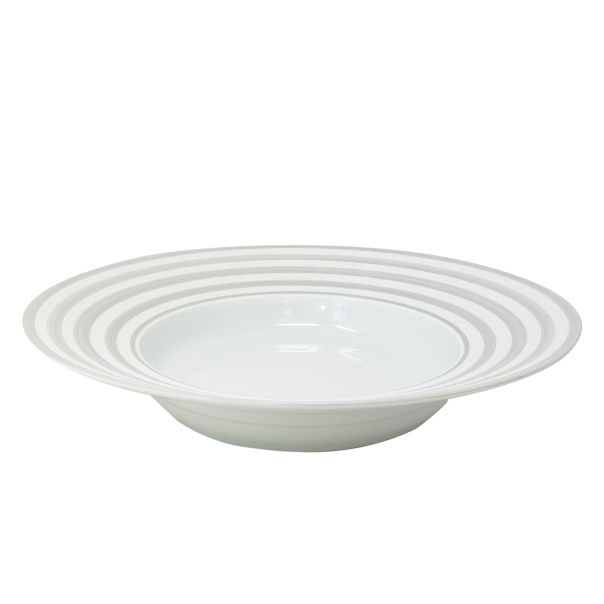 HEMISPHERE Grey Striped - Rim soup plate, large