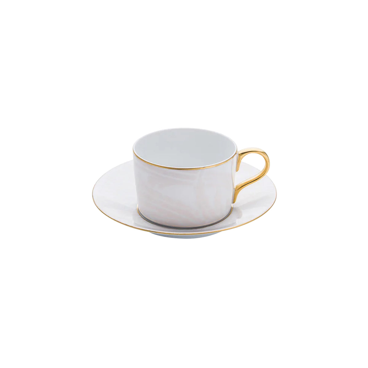 INDIAN POWDERED PINK GOLD NET - Tea set (cup & saucer)