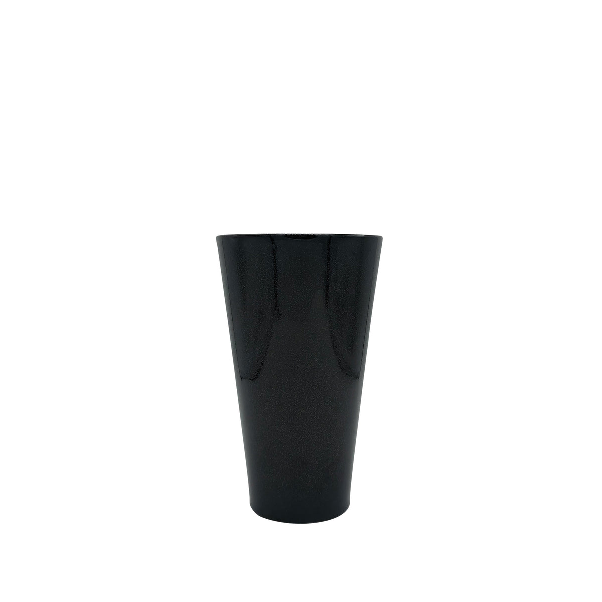 NOIR PAILLETÉ - Straight vase, small