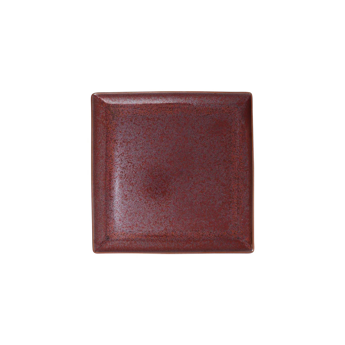 RED GRANITE- Square plate 21 cm                                