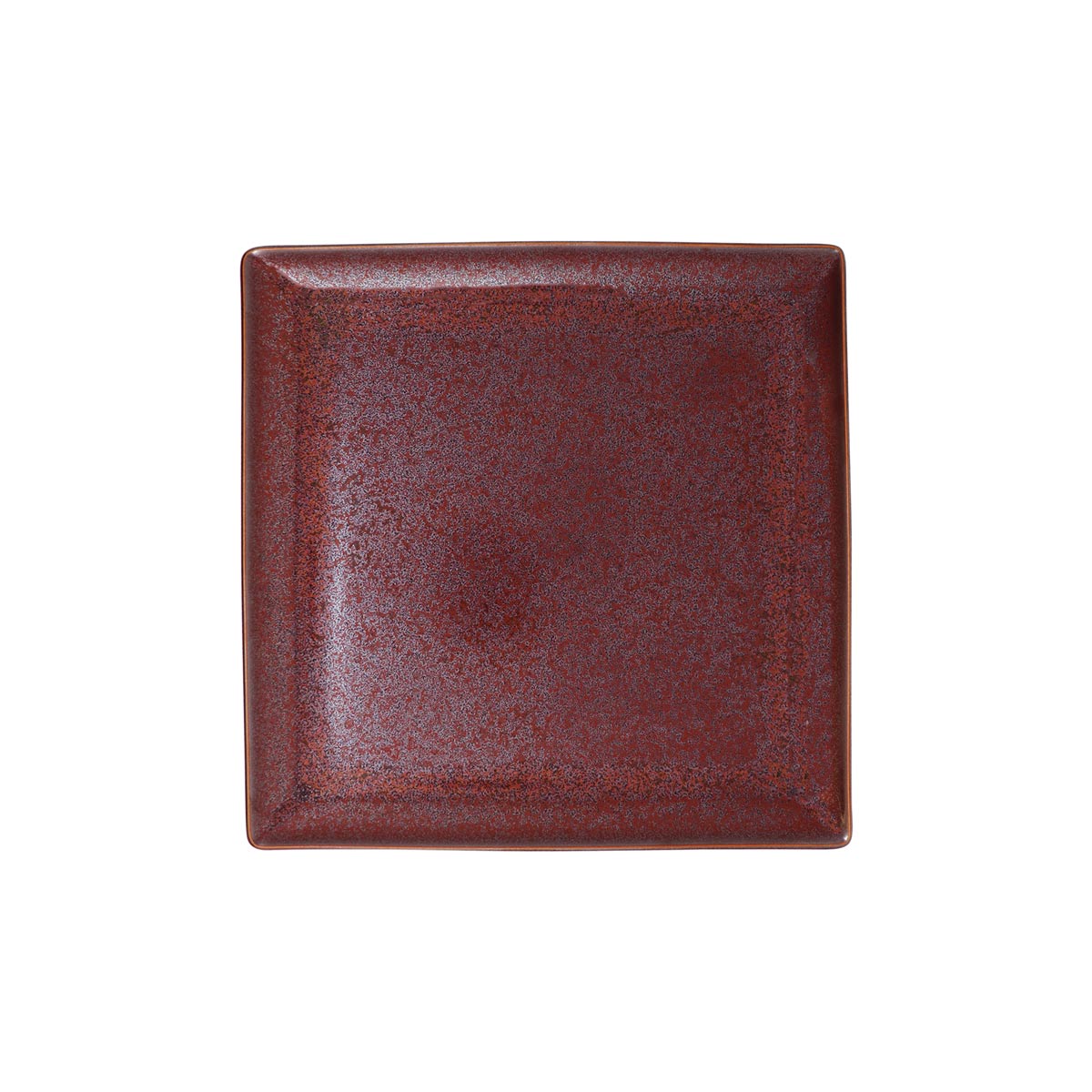 RED GRANITE - Square plate 24 cm                                