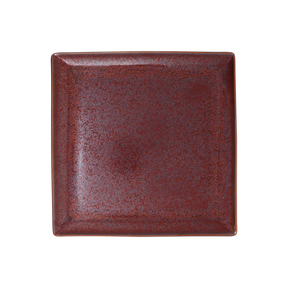 RED GRANITE - Square plate 27 cm                                