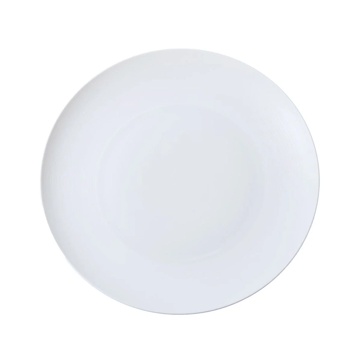 HEMISPHERE White Satin - Flat round dish, maxi