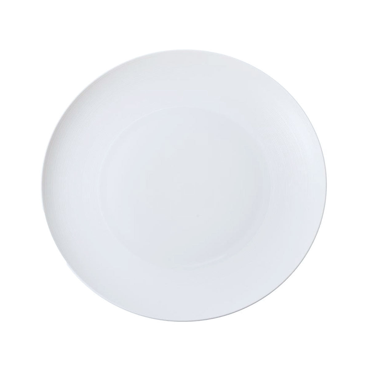 HEMISPHERE White Satin - Flat round dish, maxi