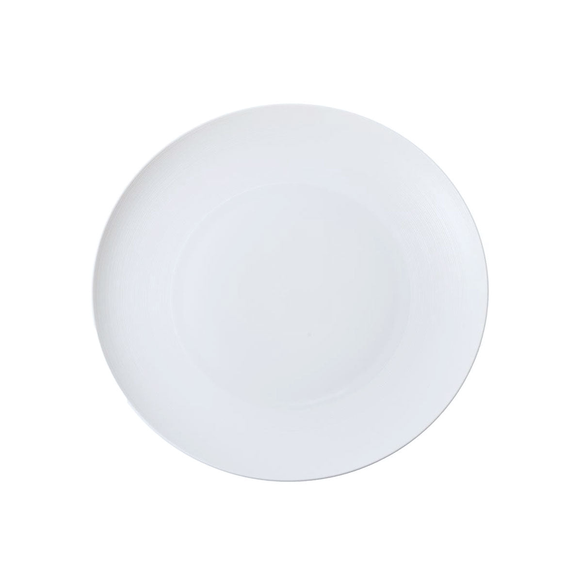 HEMISPHERE White Satin - Flat round dish, medium