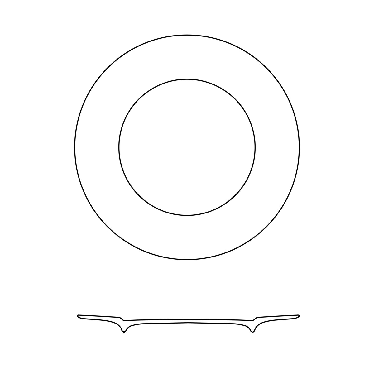 INDIENNES Rose Poudré filet Platine - Assiette plate, 2011