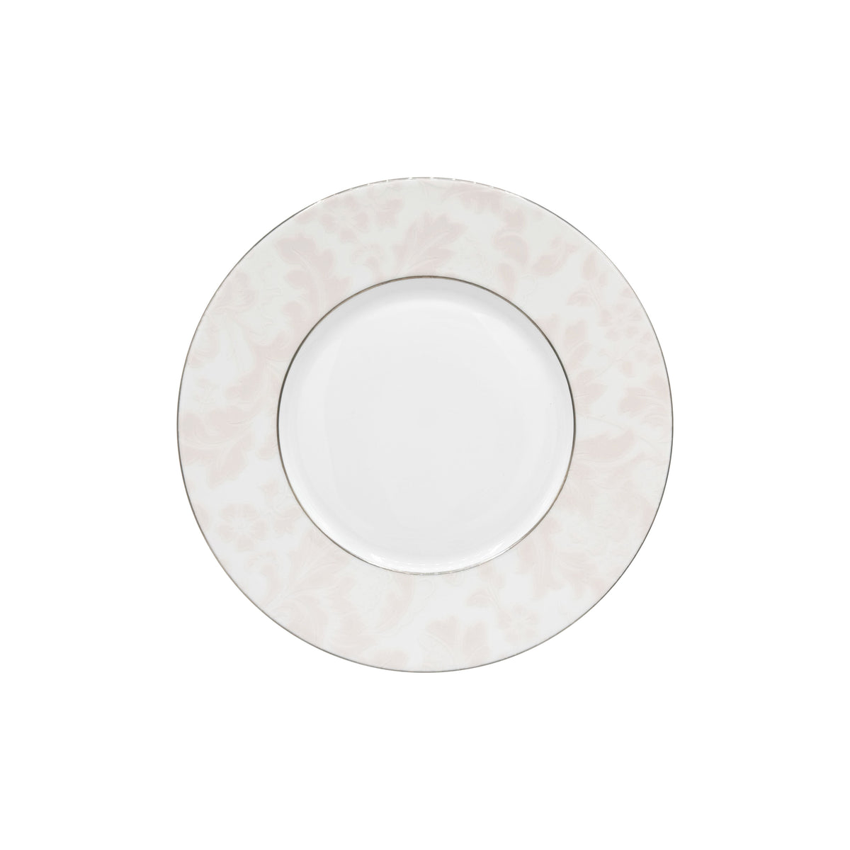 INDIENNES Rose Poudré filet Platine - Assiette à dessert, 2011