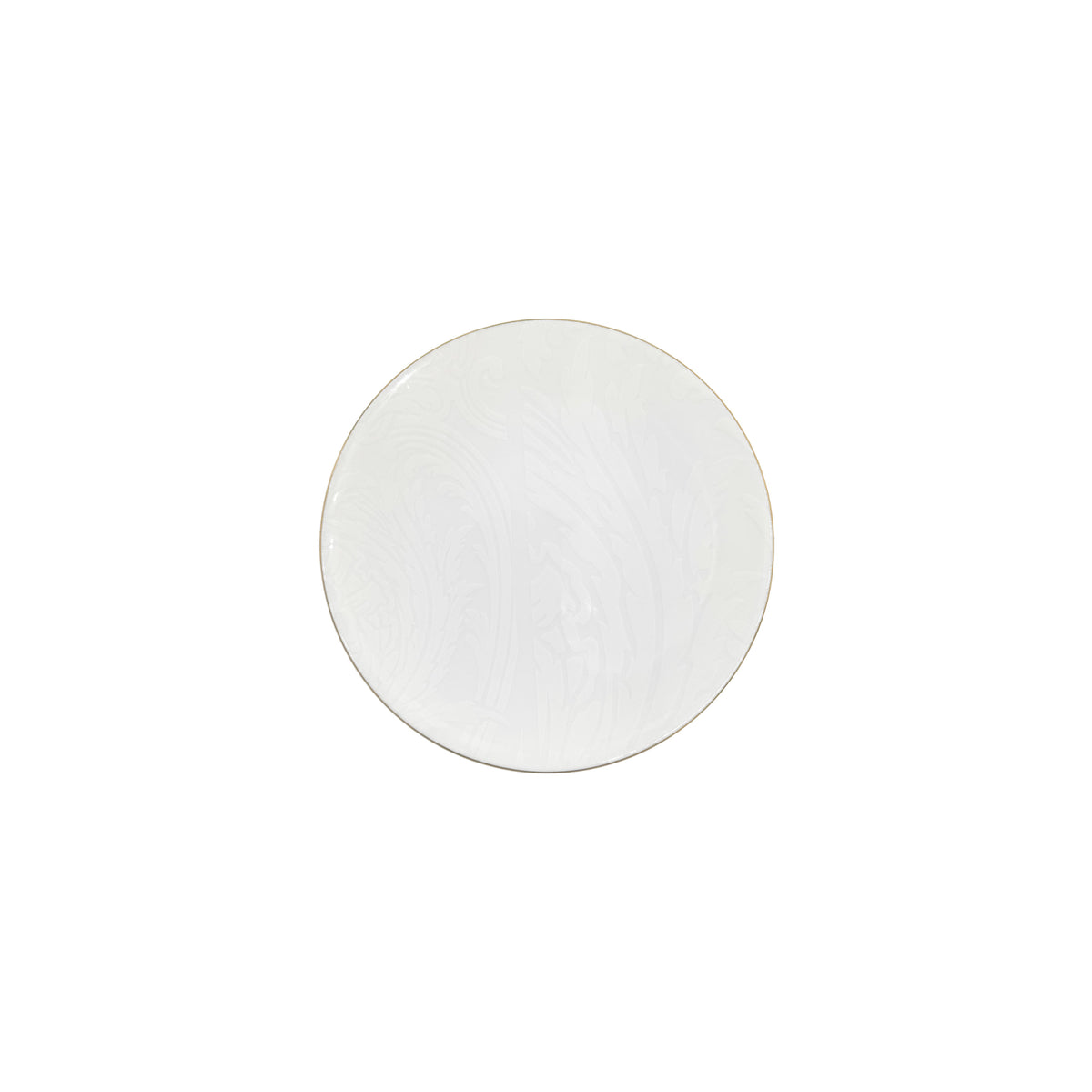 INDIENNES Blanc sur Blanc filet Or - Assiette à pain