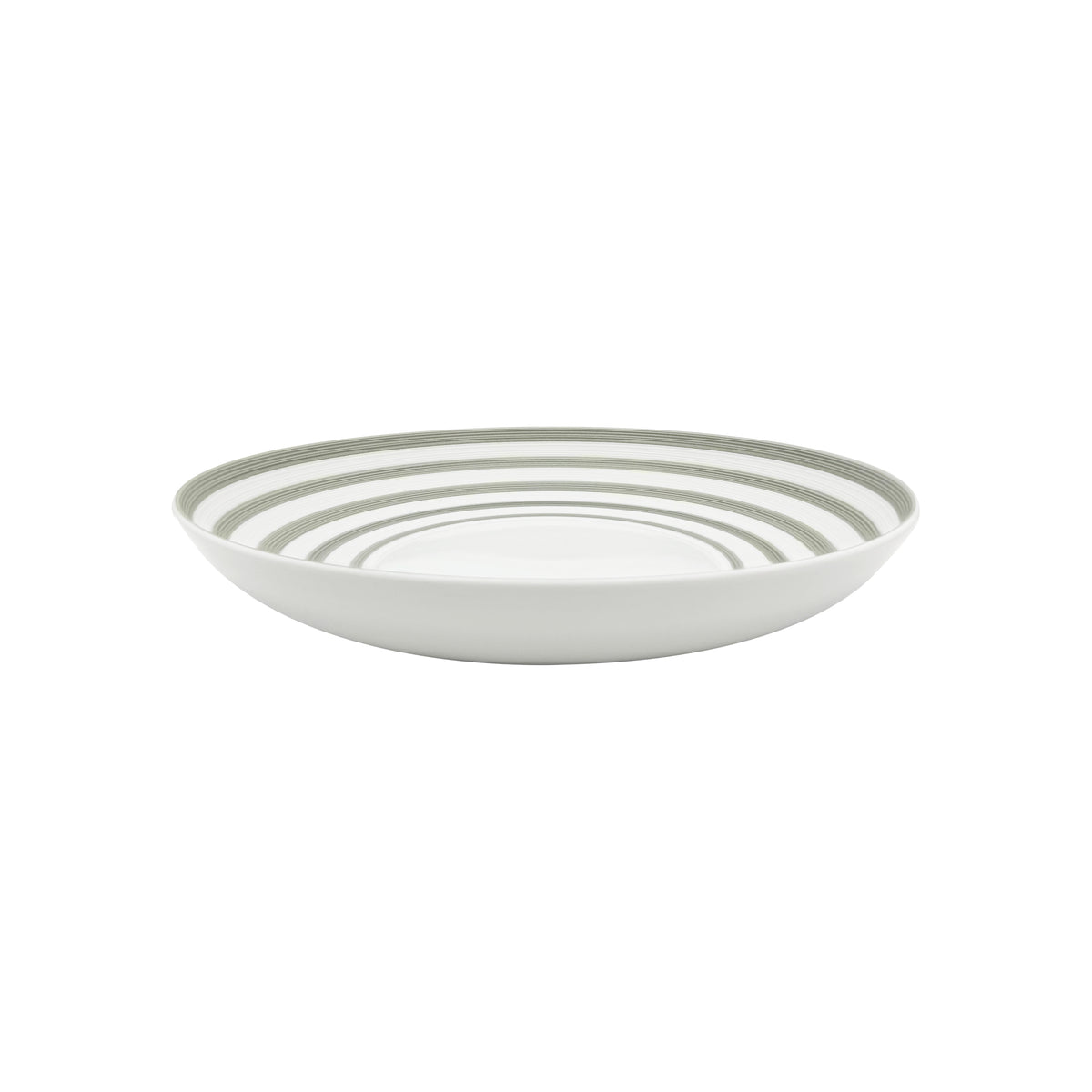 HEMISPHERE Rayé Vert Kaki - Assiette à pâtes MM